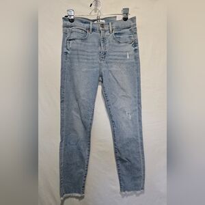 6P/28 LOFT Light Blue Wash Women's High Waist Skinny Ankle Jeans NWT Petite